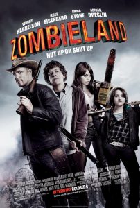 Zombieland | Zombieland Movie Poster | Jesse Eisenberg | Woody Harrelson | Emma Stone | Abigail Breslin | Amber Heard | Bill Murray | Derek Graf | Mike White | 2009 | www.myalltimefavoritemovies.com | www.myalltimefavorites.com